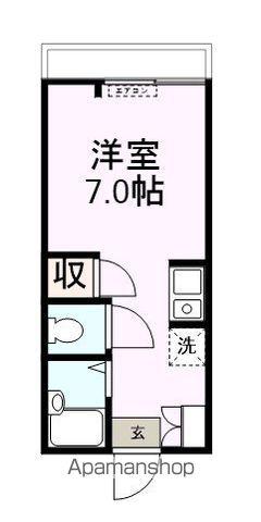 ヴィラルピナス(ワンルーム/3階)の間取り写真