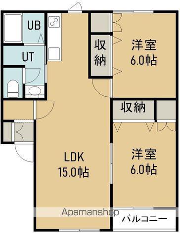 ペアコート98(2LDK/2階)の間取り写真