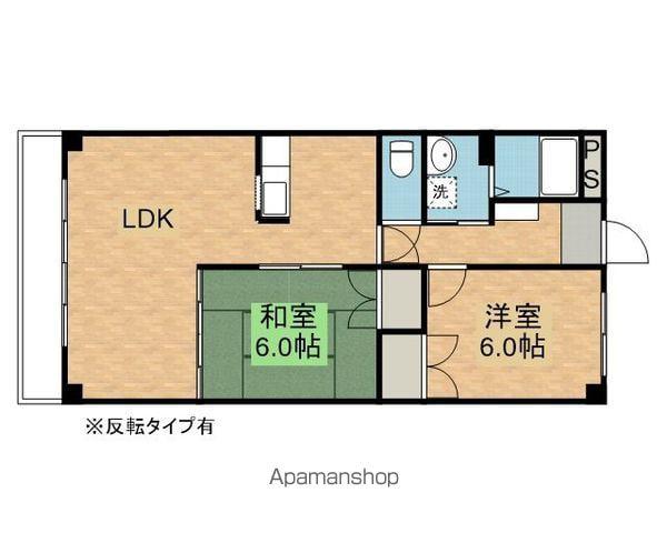 マンションバンガード(2LDK/2階)の間取り写真