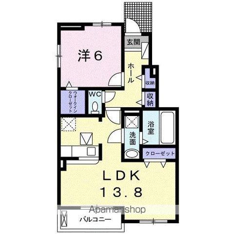 高松琴平電鉄長尾線 元山駅(高松) 徒歩34分 2階建 築7年(1LDK/1階)の間取り写真