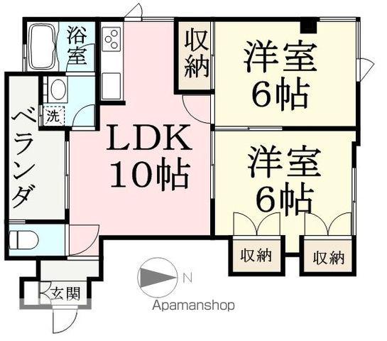 グレイシーエスト(2LDK/3階)の間取り写真