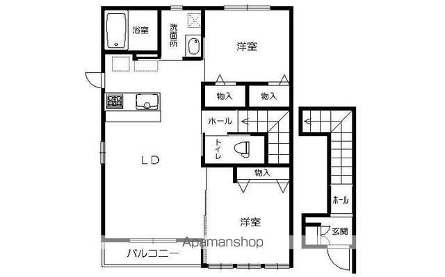 プロヌーブ下太田(2LDK/2階)の間取り写真