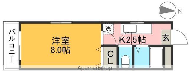 MKマンション(1K/3階)の間取り写真