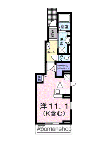 リントリーハウスⅡ(1K/1階)の間取り写真