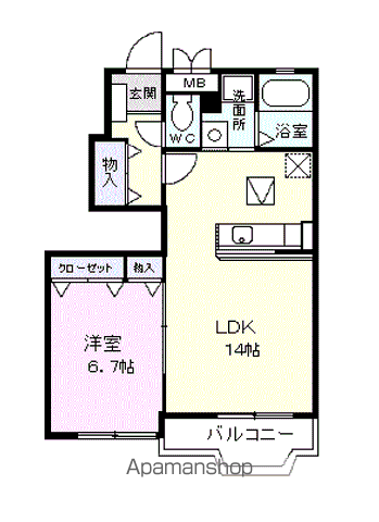 セレノアロッジオ(1LDK/1階)の間取り写真