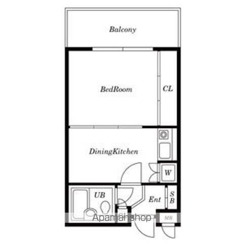 ロイヤルハイツ新宿御苑(1DK/3階)の間取り写真
