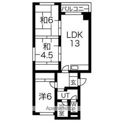 ドミ西野(3LDK/3階)の間取り写真
