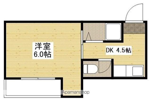 戸花マンション(1DK/3階)の間取り写真