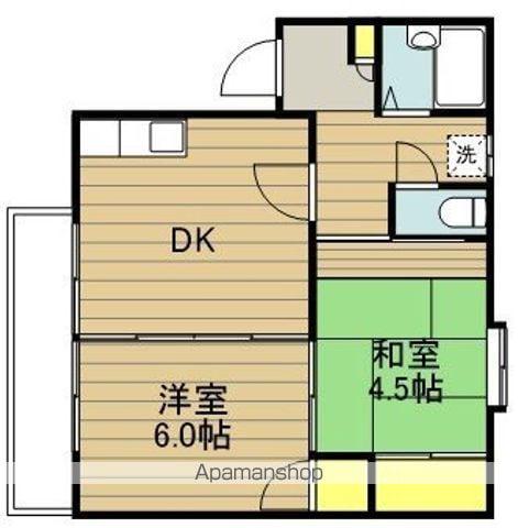 アーバンハイツA(2DK/3階)の間取り写真