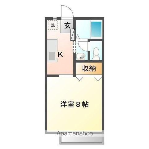 サンハイツタクマ(1K/1階)の間取り写真