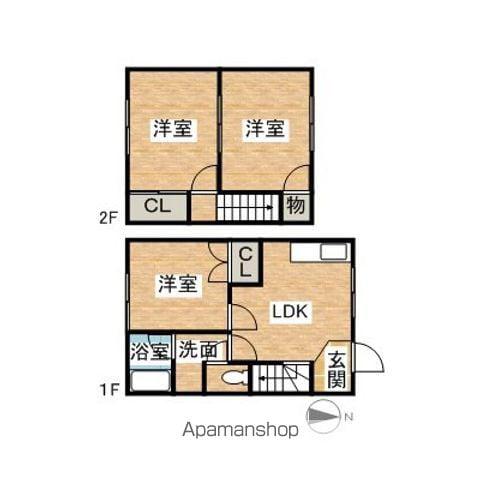 テラス時之島(3DK)の間取り写真