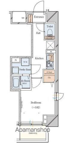 ガリシア駒込イースト(1K/7階)の間取り写真