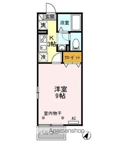 リビングカメリア A/B(1K/2階)の間取り写真