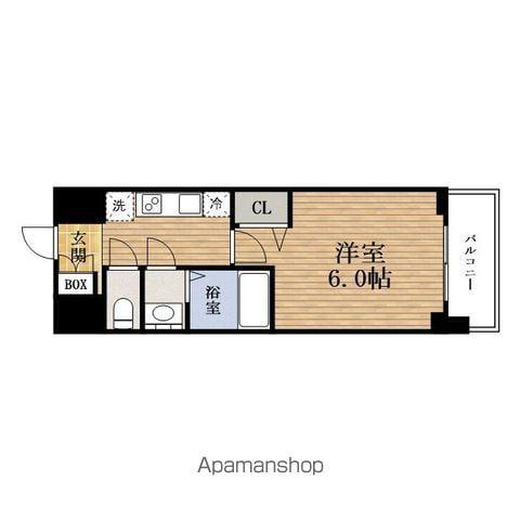 ファステートNAMBAラグジュ(1K/9階)の間取り写真