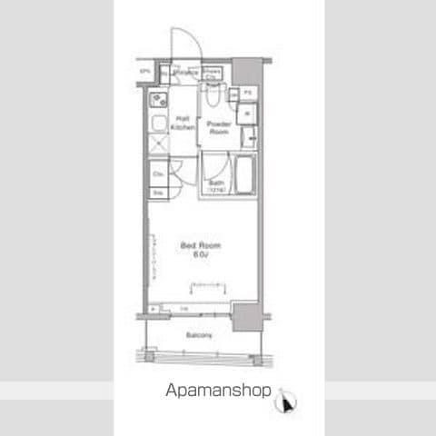 プラウドフラット東日本橋(1K/2階)の間取り写真