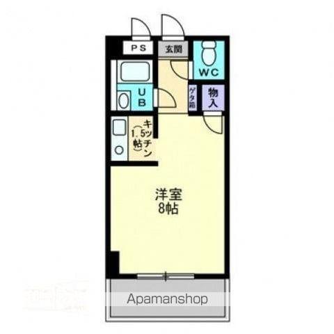 コンコート志度(1K/6階)の間取り写真