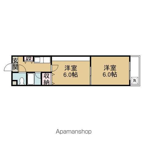 メゾン山本(2K/3階)の間取り写真