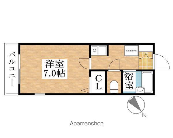グレイス野白(1K/1階)の間取り写真