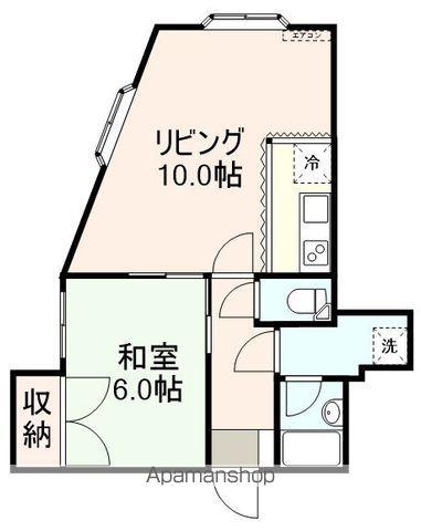 オレンジハイツ(1LDK/1階)の間取り写真
