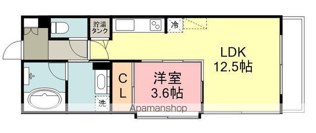 カーサ・デル・プラド北目町(1LDK/5階)の間取り写真