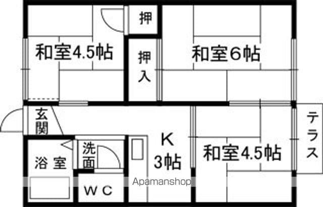 ハイツ松本(3K/1階)の間取り写真