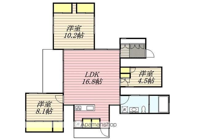 鹿島線 鹿島神宮駅 バス乗車時間：32分 鹿島セントラルホテルバス停で下車 徒歩11分 1階建 築17年(3LDK)の間取り写真
