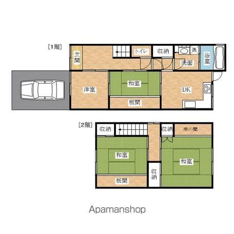 南海電鉄南海本線 和泉大宮駅 徒歩14分 2階建 築37年(4DK)の間取り写真
