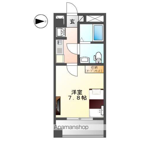 リバパレス鶴舞(1K/3階)の間取り写真