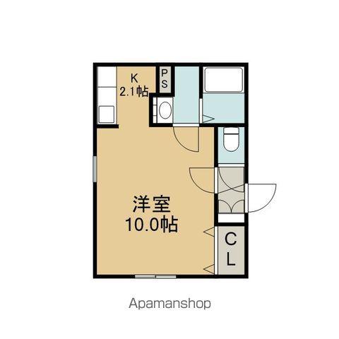 ナチュリラⅣ(1K/1階)の間取り写真