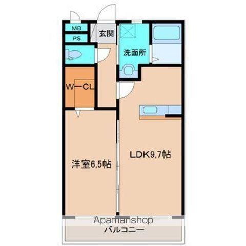 サンライズⅡ(1LDK/4階)の間取り写真