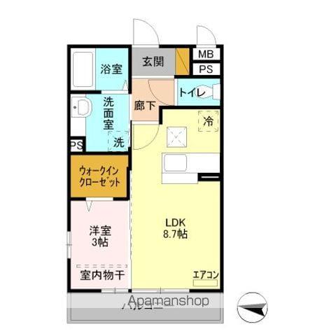 アルコバレーノ(1LDK/1階)の間取り写真