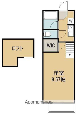 フリーダムヒル中野栄B棟(1K/2階)の間取り写真