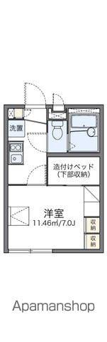 レオパレスフルール(1K/1階)の間取り写真