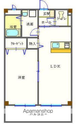 大滝第3ビル(1LDK/1階)の間取り写真