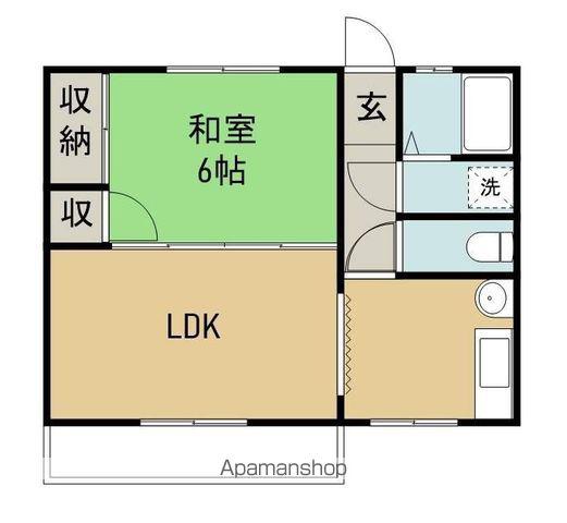 村上ハイツ(1LDK/2階)の間取り写真