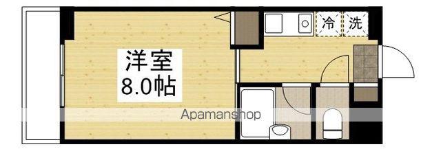 ラヴニール三野(1K/6階)の間取り写真