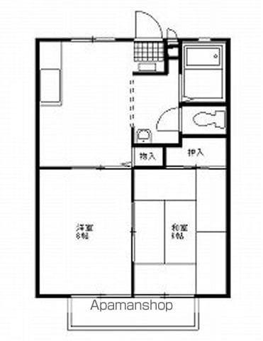 パークヒルズ(2DK/1階)の間取り写真