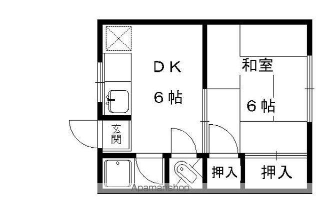 叡山電鉄 二軒茶屋駅(京都) 徒歩24分 1階建 築52年(1DK)の間取り写真