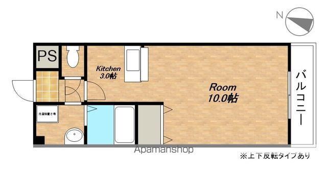 メルベール(ワンルーム/2階)の間取り写真