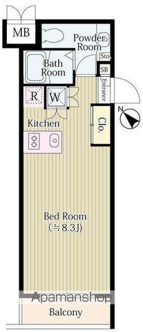 ル・ボワ平和台(1K/4階)の間取り写真