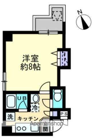 シティホワイト(1K/8階)の間取り写真