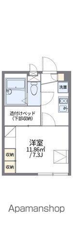 レオパレス末広ガーデン(1K/1階)の間取り写真