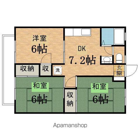 クレストヴィラ(3DK/2階)の間取り写真