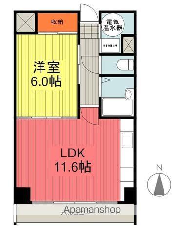 エリートイン松木(1LDK/3階)の間取り写真
