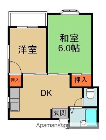 三和ハイツ舟田(2DK/3階)の間取り写真