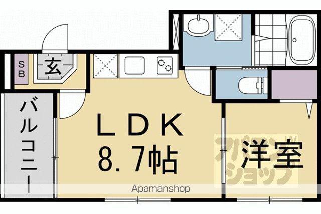 ハーモニーテラス花園寺ノ内町(1LDK/2階)の間取り写真