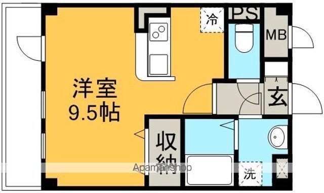 アルカンシエル(ワンルーム/2階)の間取り写真