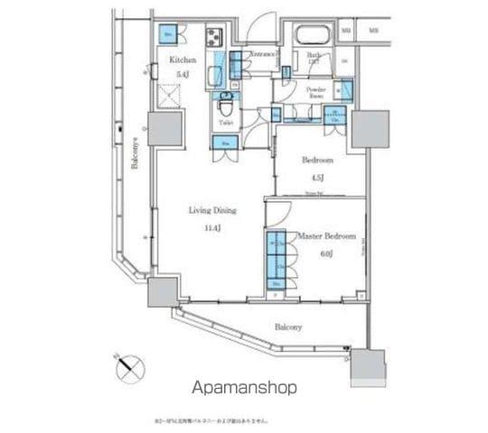 パークアクシス滝野川ラ ブリーズ(2LDK/5階)の間取り写真