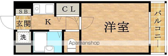 パラシオ塚本Ⅱ(1K/3階)の間取り写真