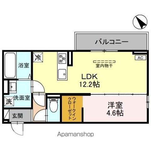 MON AMOUR知原(1LDK/1階)の間取り写真